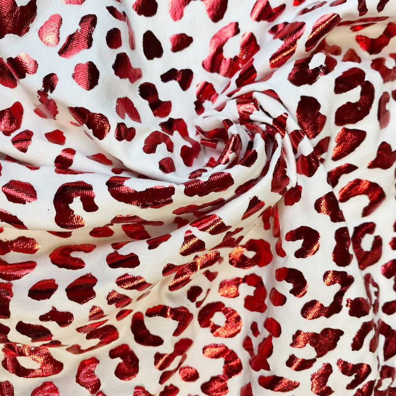 HLW-2104KP Foil printed interlock knitted fabric