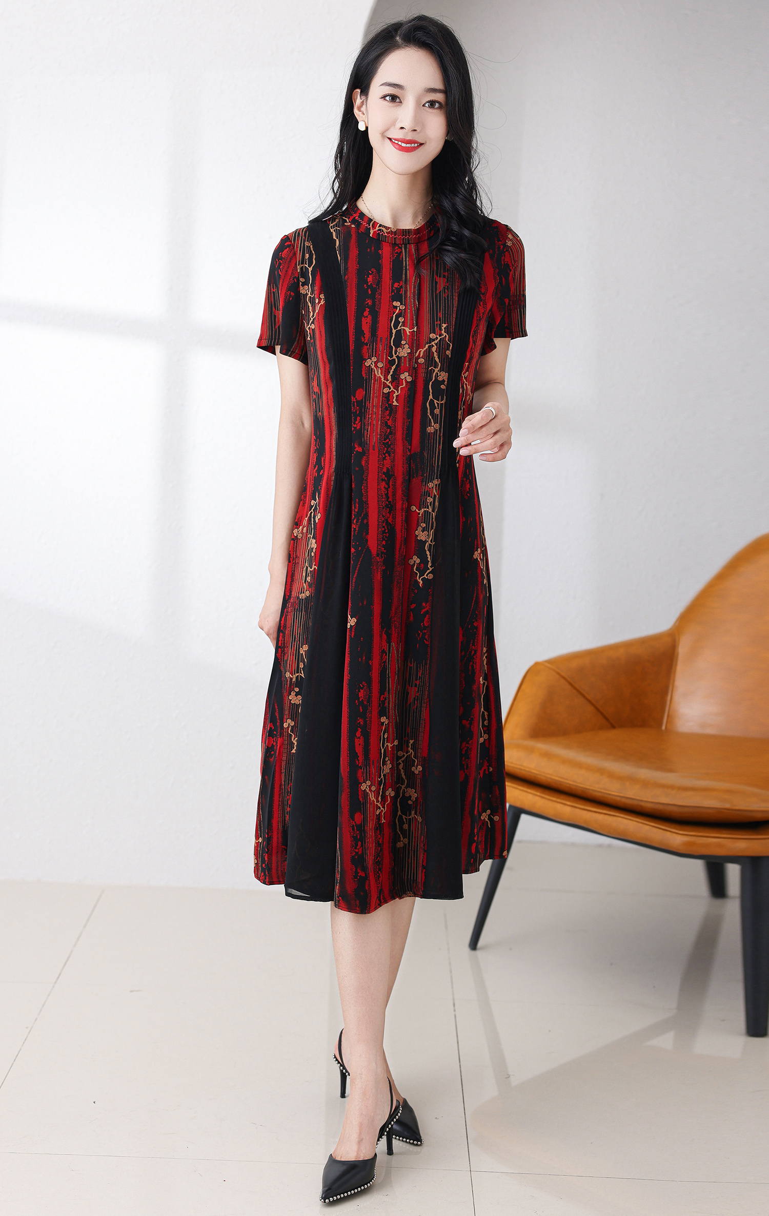 GAT-YRJ2659 Ladies' woven dress spring and summer