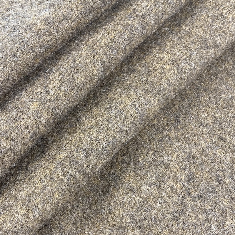 Polyester wool rib brush Teflon water repellance treated with sherpa bonded knitted fabric
