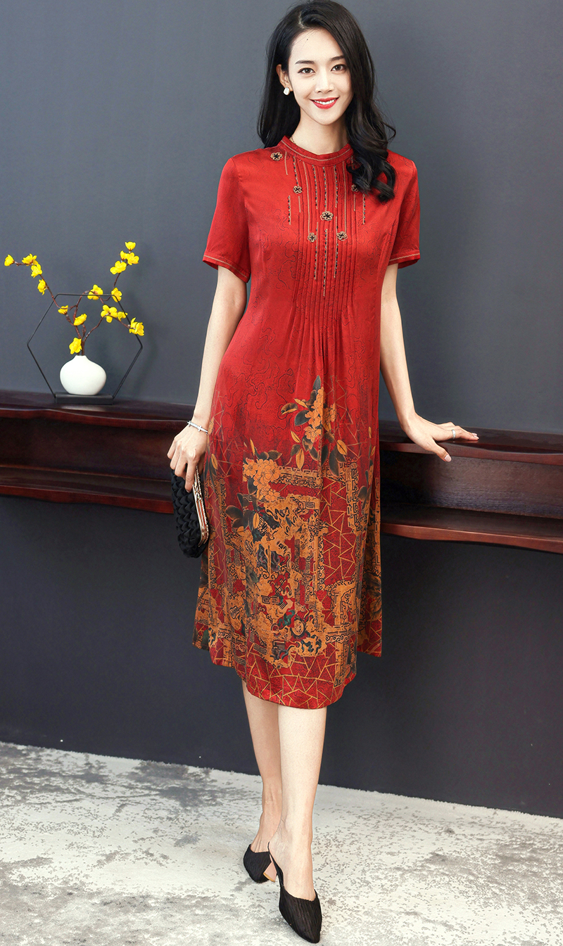 GAT-YRJ4727 Ladies' woven dress spring and summer