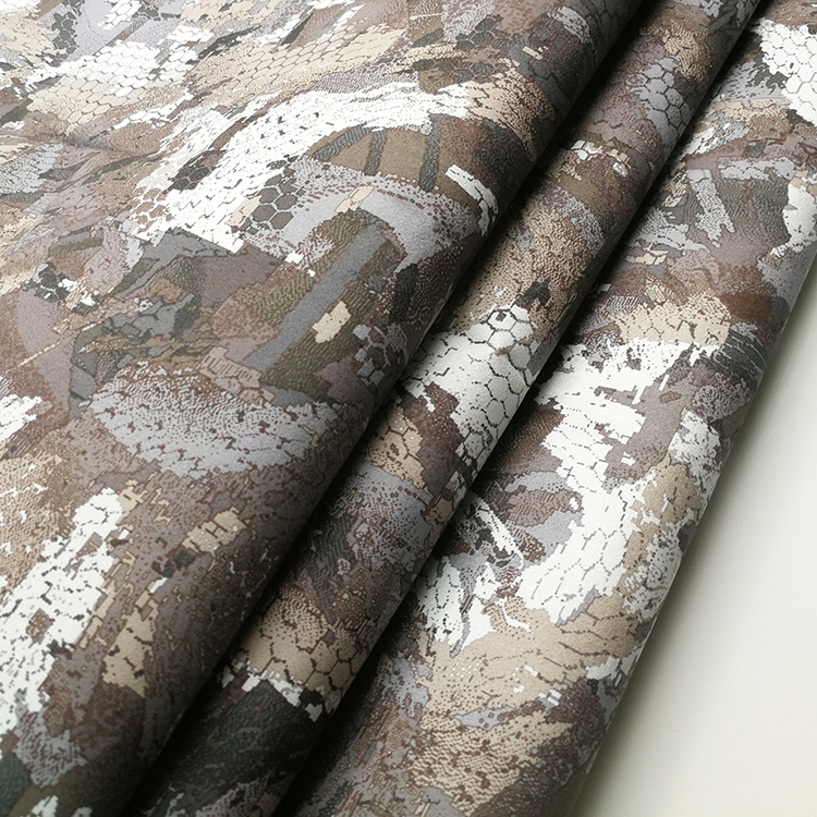 SZ-031ZBN 100% Polyester Waterproof Laminated Composite suede printed outdoor shell fabric