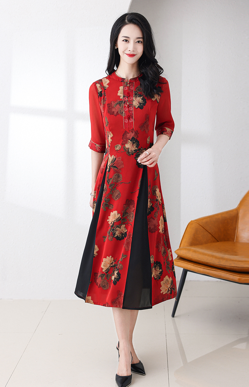 GAT-YRJ3086  Ladies' woven dress spring and summer