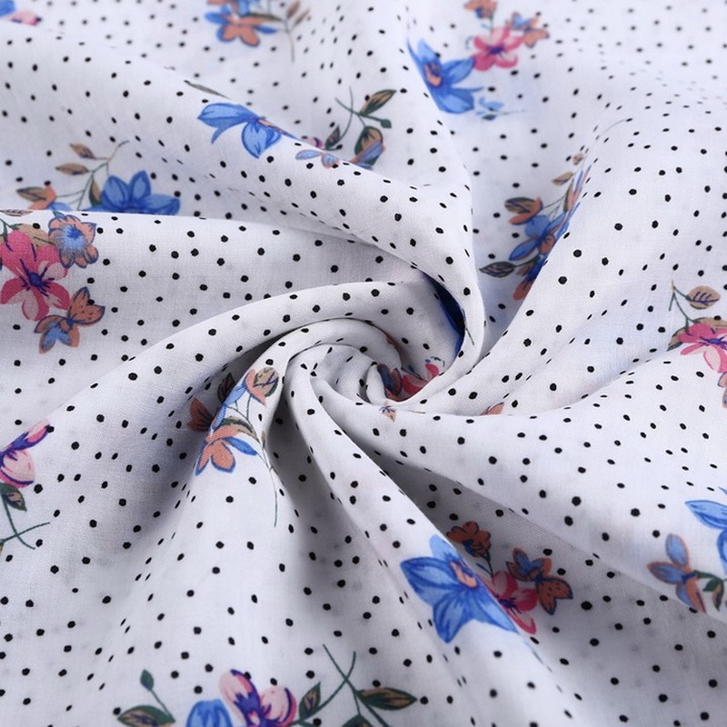 YSY-708081D Fancy artificial silk voile dots print rayon spandex woven viscose fabric
