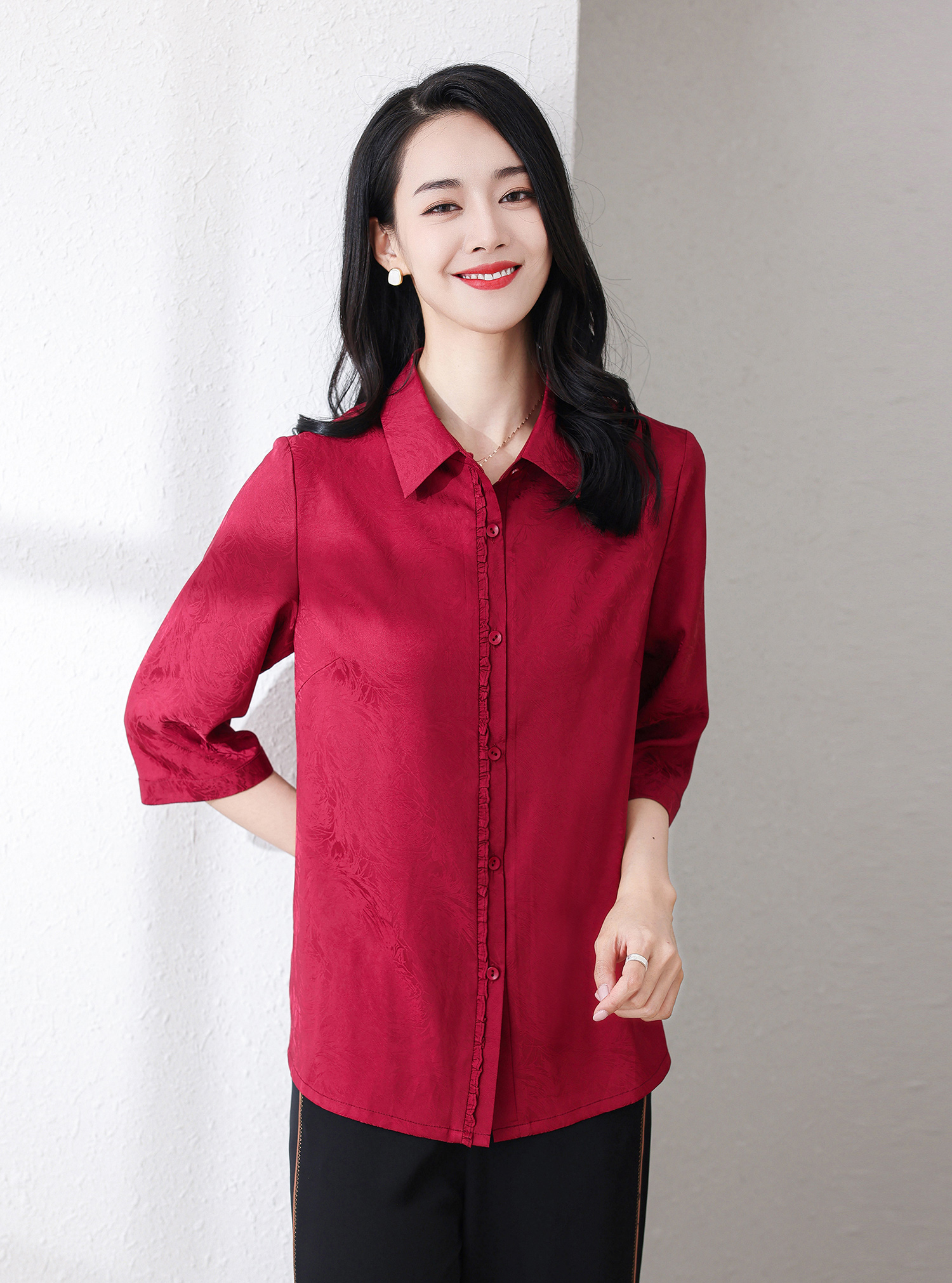 GAT-YRJ4162 Ladies' woven shirt spring and summer
