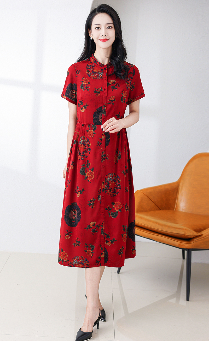 GAT-YRJ2145 Ladies' woven dress spring and summer